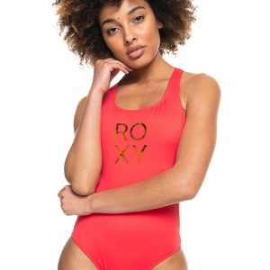Roxy Fitness Logo Swimsuit oranje