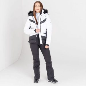 De Dare2B Bejewel II ski-jas - wintersportjas - dames - waterdicht - geïsoleerd - wit