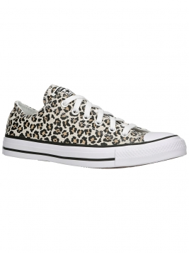 Converse Chuck Taylor All Star Canvas Cheetah OX Sneakers zwart